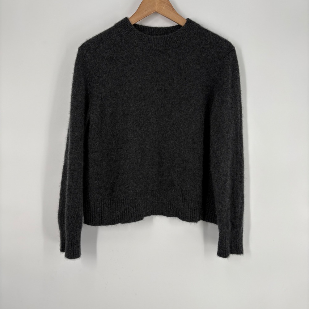 Quince Womens 100% Mongolian Cashmere Oversized Sweater Size S Charcoal Grey